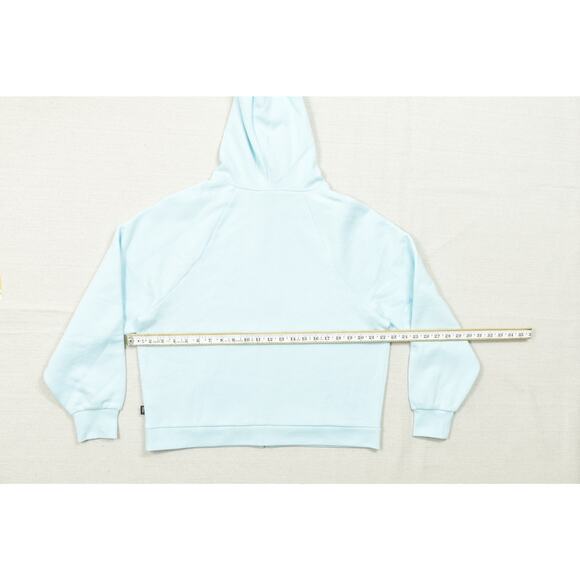 Vans Women's Blue Cropped Full Zip Hoodie Sweatshirt Size Small Jacket Aqua Blue - Picture 3 of 8